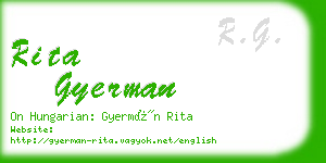 rita gyerman business card